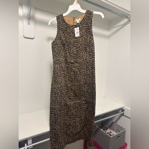 BRAND NEW TAGS ON JCREW mini shift leopard dress